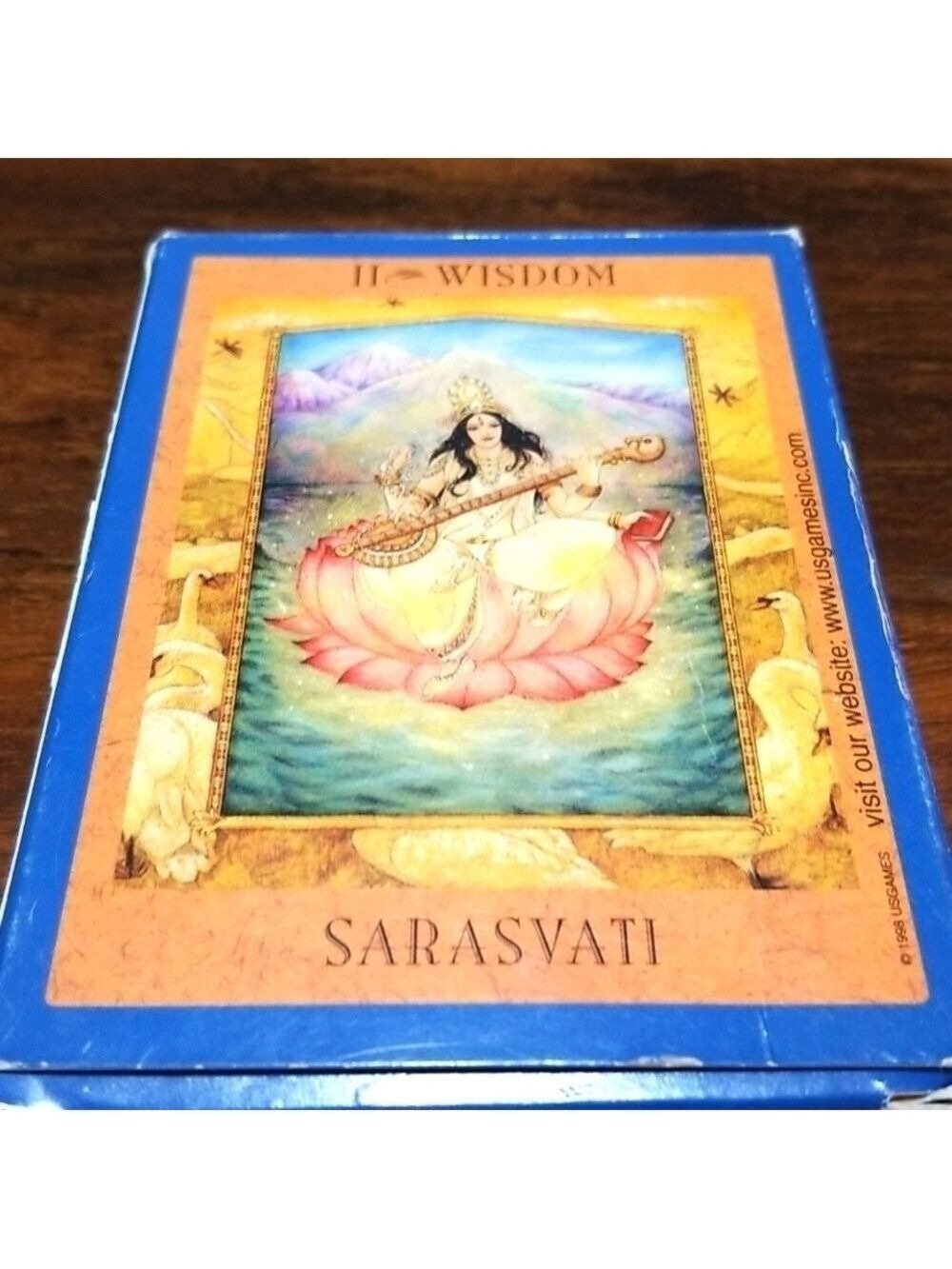The Goddess Tarot by Kris Waldherr, printed in Belgium. 78 cards deck.